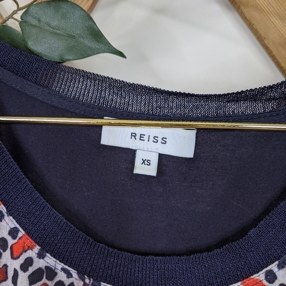 Reiss Semi Sheer Printed Sleeveless Tank Top Blouse - Picture 5 of 9